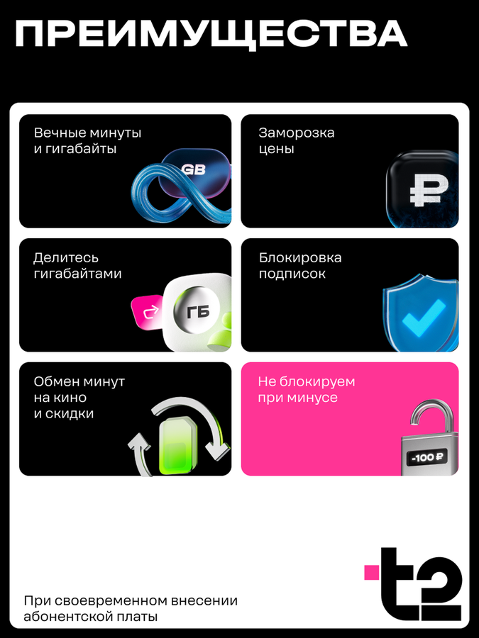 Сим-карта T2, с балансом 150руб, превью