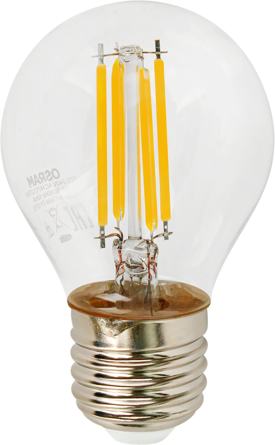 Лампа светодиодная OSRAM LED Star, 6Вт, E27, 2700К, теплый белый свет, шар, предпросмотр