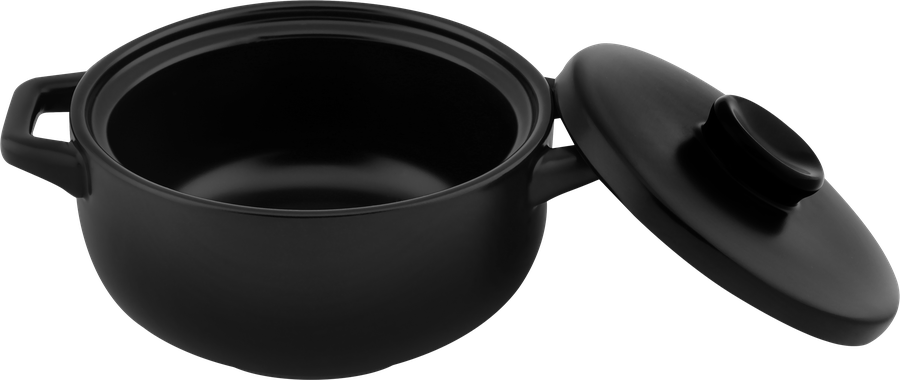 Форма для запекания HOMECLUB Matt Black, с крышкой, керамика, 600мл, предпросмотр