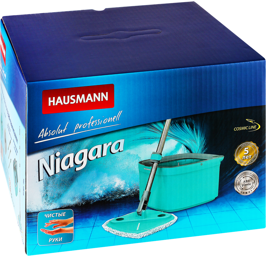 Набор для уборки HAUSMANN Niagara, швабра и ведро, с системой отжима, Арт. HM-S-01, превью
