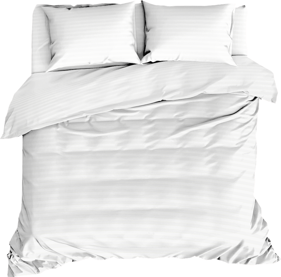 Простыня HOMECLUB 215x240см, белая, страйп-сатин, предпросмотр