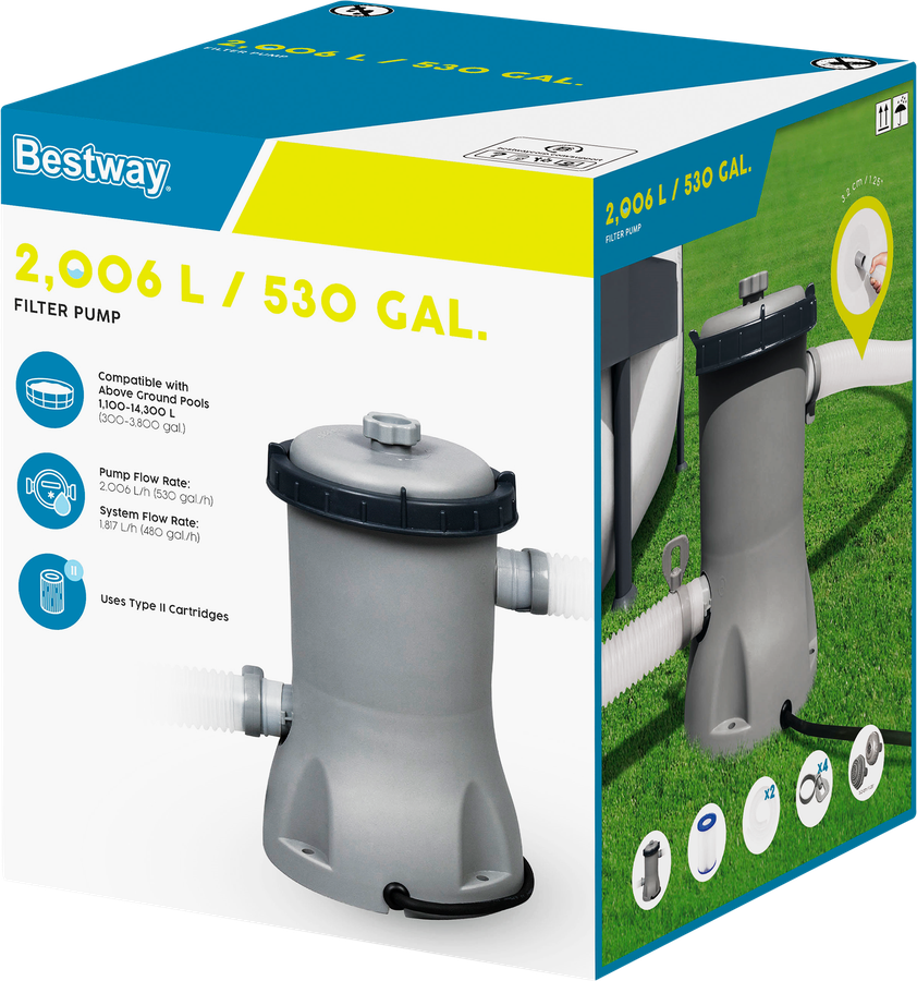 Фильтр-насос BESTWAY 2006л/ч, Арт. 58383, предпросмотр