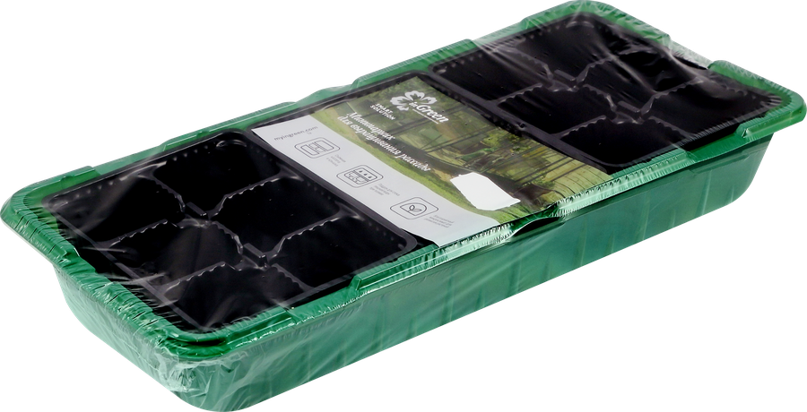 Мини-парник для рассады INGREEN 60см, на 18 ячеек, зеленый, Арт. ING60011F, предпросмотр