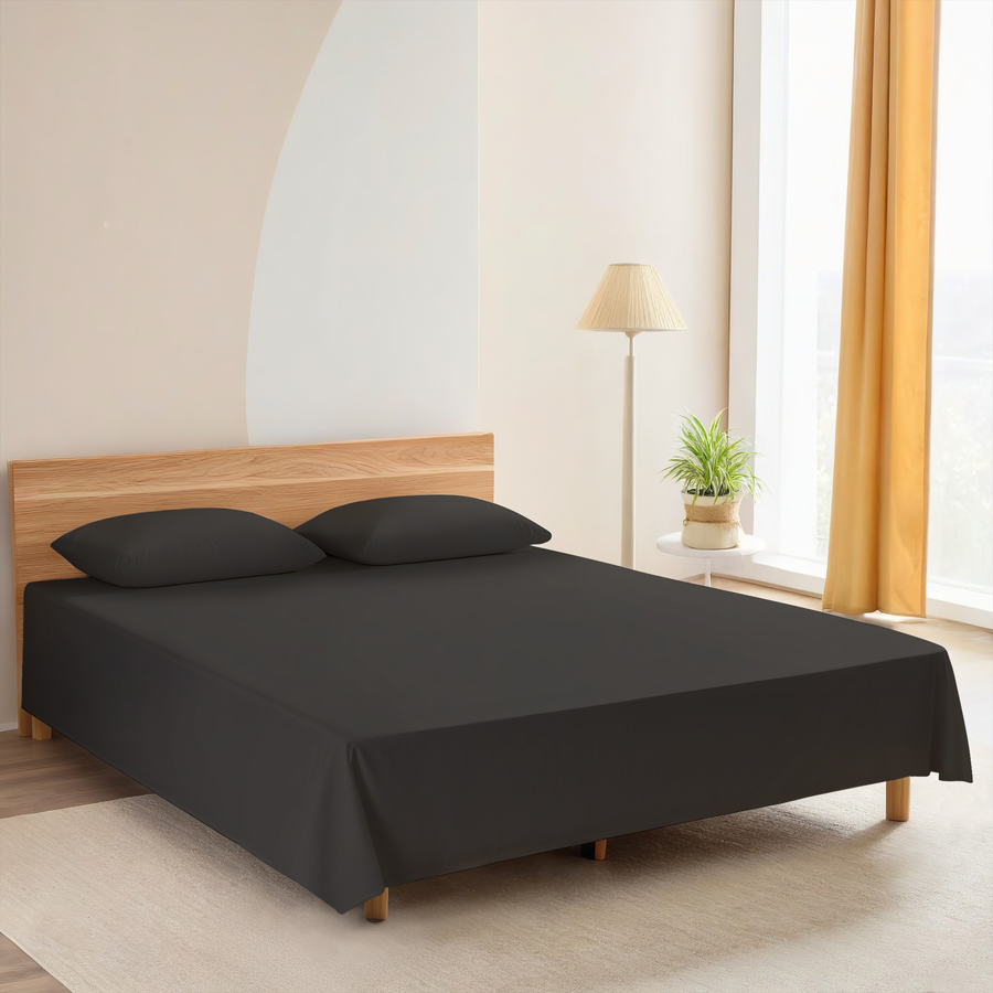 Простыня HOMECLUB 215/220x240см, цвет графит, Арт. HCBC-S-24-GR, превью