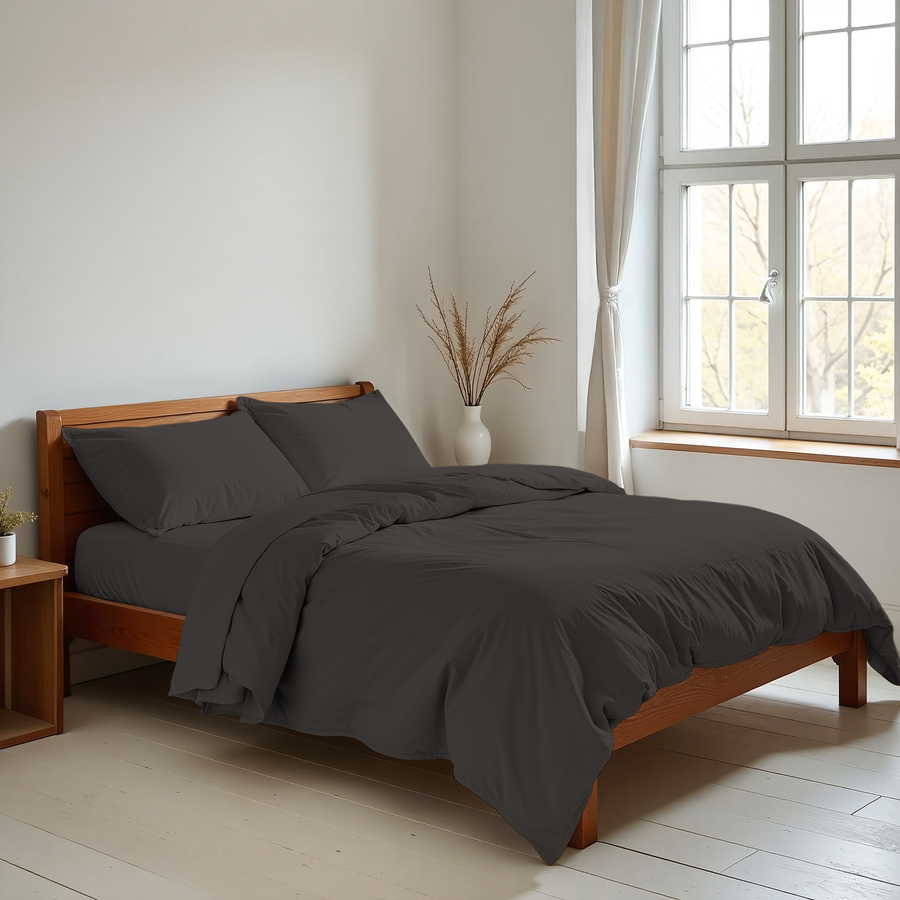 Пододеяльник HOMECLUB 145х215(+/-3)см, цвет графит, Арт. HCDC-S-145-GR, превью