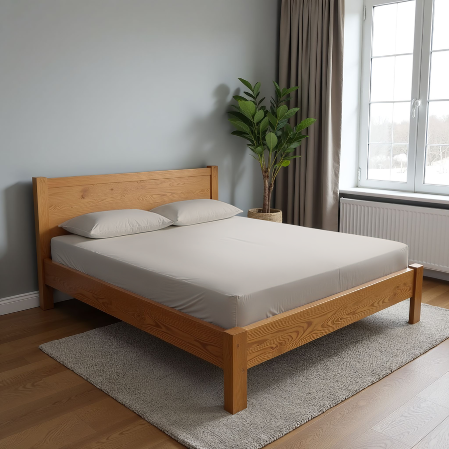Простыня на резинке HOMECLUB 160x200(+/-3)см, цвет жемчужный, Арт. HCBS-S-16-PE, превью