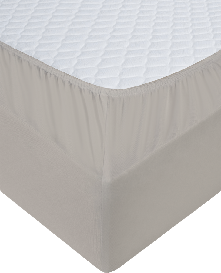 Простыня на резинке HOMECLUB 160x200(+/-3)см, цвет жемчужный, Арт. HCBS-S-16-PE, превью