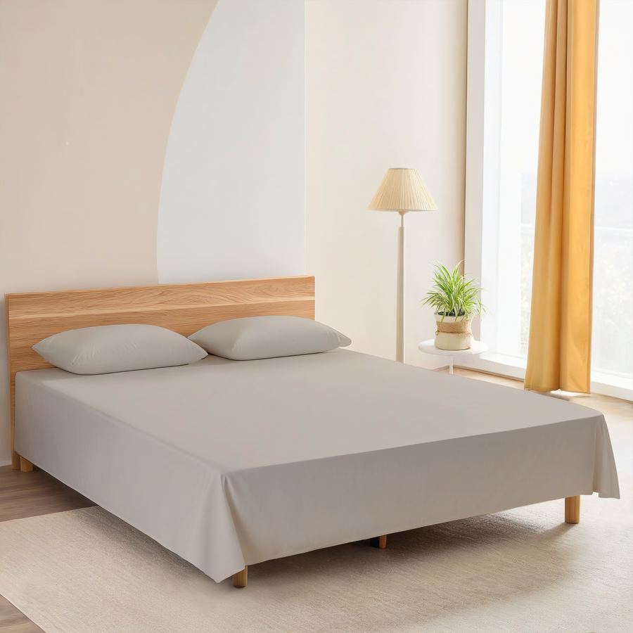 Простыня HOMECLUB 215/220x240см, цвет жемчужный, Арт. HCBC-S-24-PE, предпросмотр