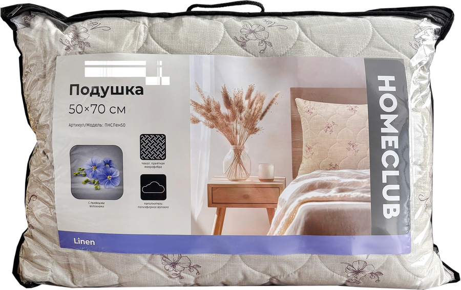 Подушка НOMECLUB Лен 50х70см, Арт. ПНСЛен50, превью