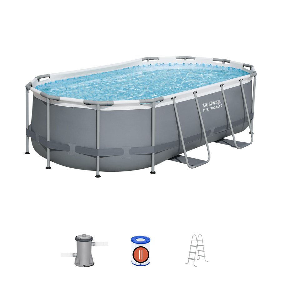 Бассейн каркасный BESTWAY 427x250x100см 7250л, с фильтром-насосом и лестницей, Арт. 56620, превью