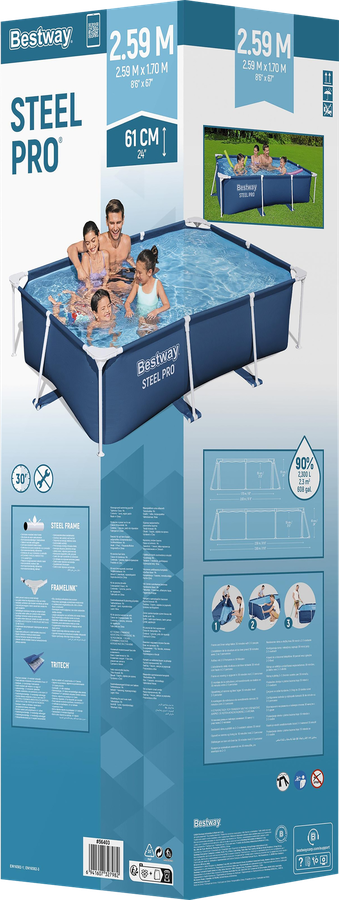 Бассейн каркасный BESTWAY 259x170х61см 2300л, Арт. 56403, предпросмотр