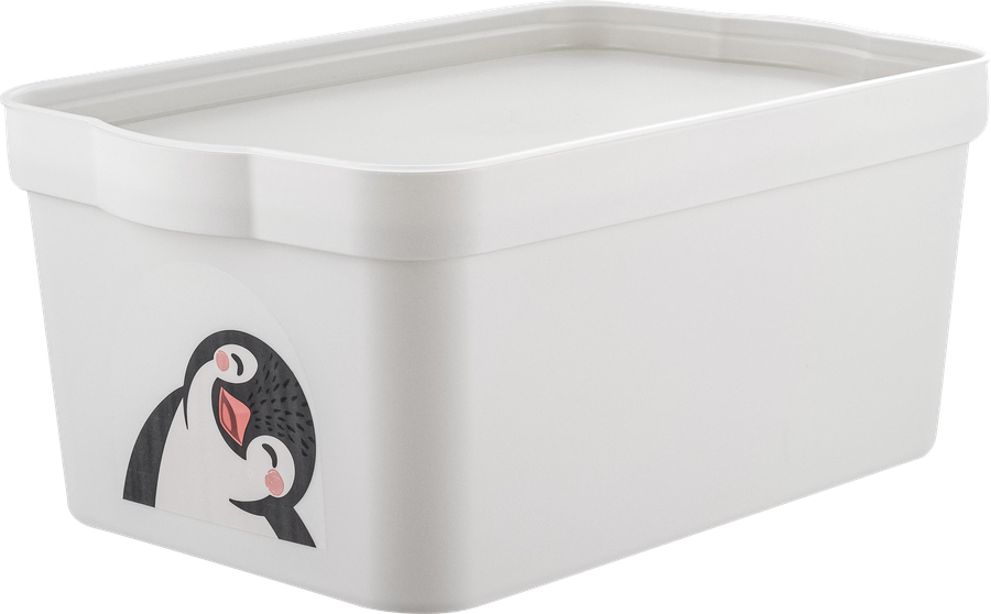 Ящик для хранения SPIN&CLEAN Keeplex Happy Penguin 32х21,1х14,1см, 7.5л, Арт. LA512511024, предпросмотр