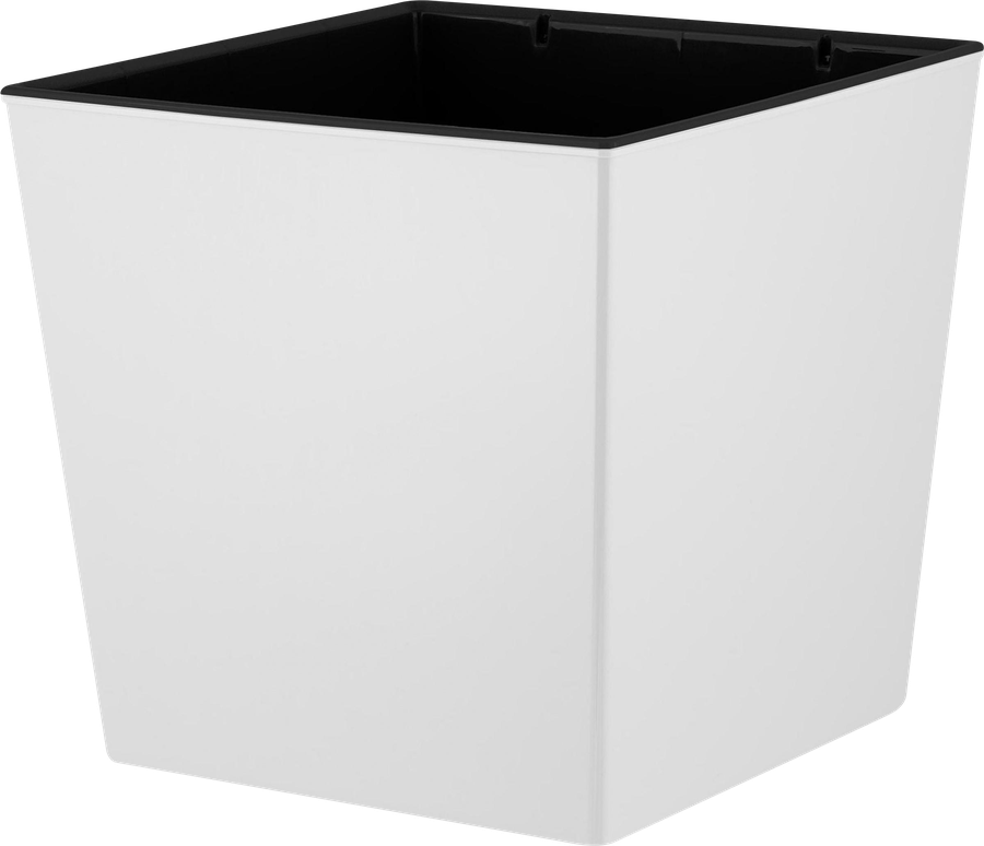 Горшок c дренажной вставкой INGREEN London Cube 25х25см 11.6л, цвет белоснежный жасмин, Арт. IG780110048, предпросмотр