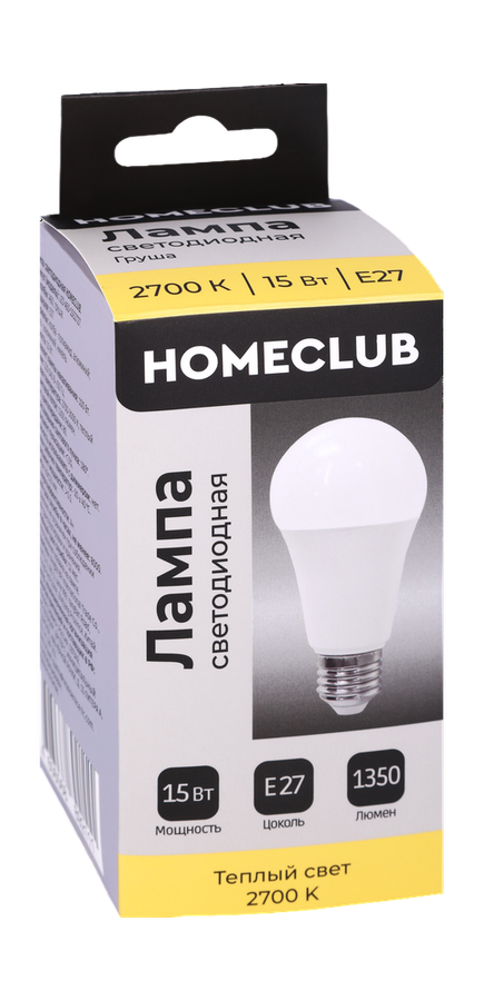 Лампа филаментная HOMECLUB груша 6Вт Е27 нейтральный свет, Арт. FIL-A55-6Е2740, фото