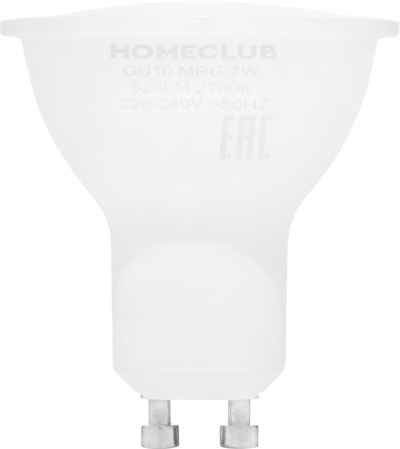 Лампа светодиодная HOMECLUB софит 7Вт GU10 теплый свет, Арт. LED-MRG-7GU1027, превью