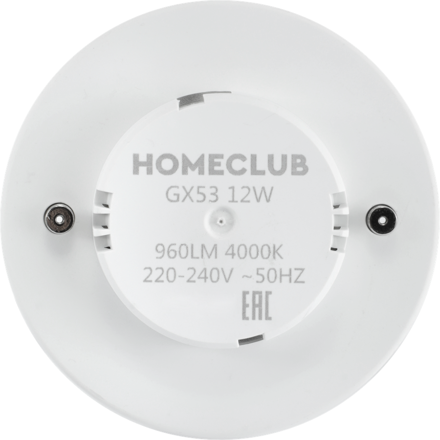 Лампа светодиодная HOMECLUB таблетка 12Вт GX53 нейтральный свет, Арт. LED-GX53-12GX5340, предпросмотр