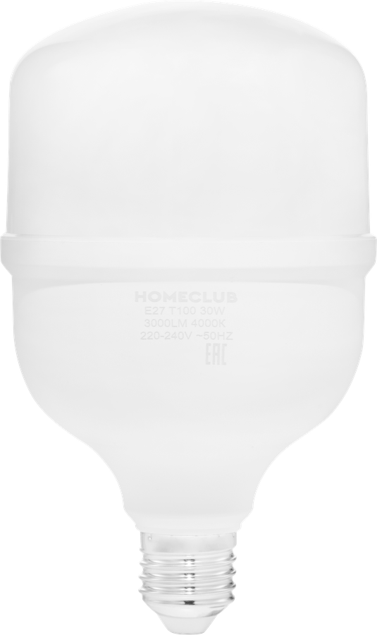 Лампа светодиодная HOMECLUB цилиндр 30Вт E27 нейтральный свет, Арт. LED-T100-30E2740, превью