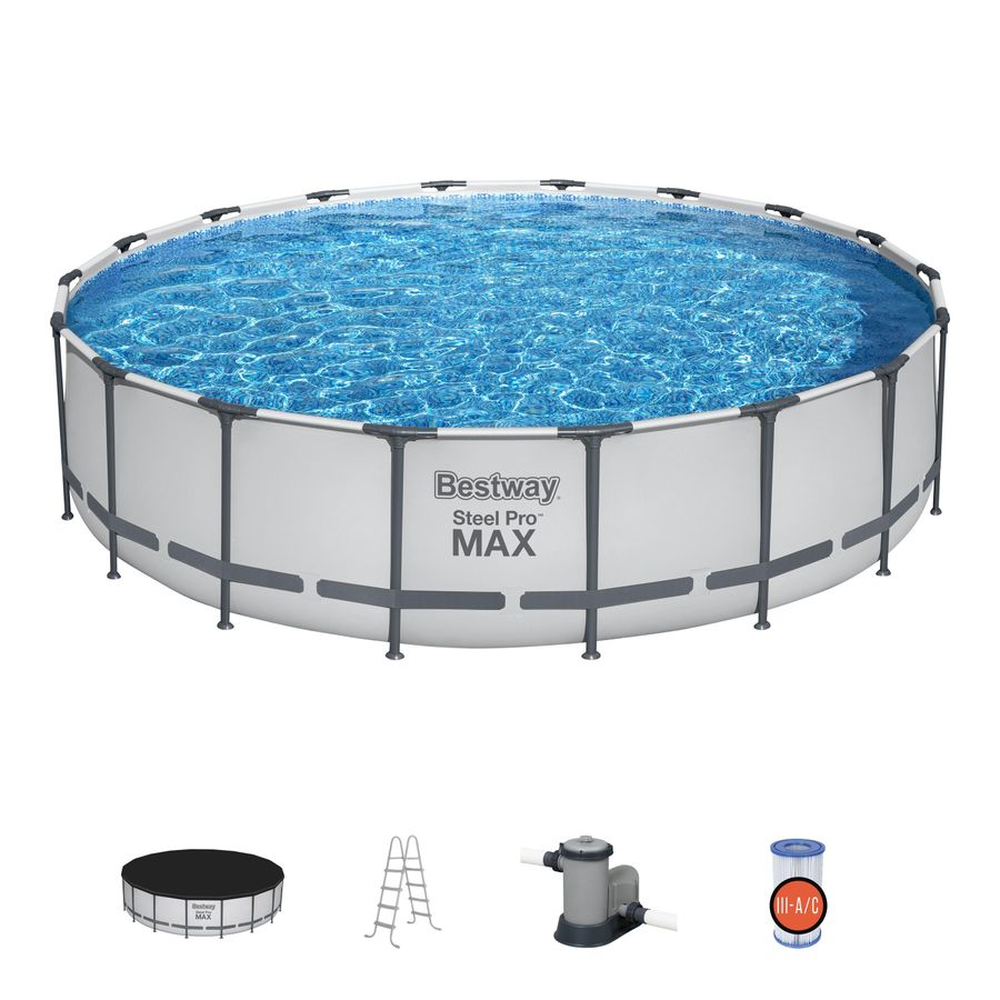 Бассейн каркасный BESTWAY Steel Pro Max 549х122см, круглый, Арт. 56462, превью