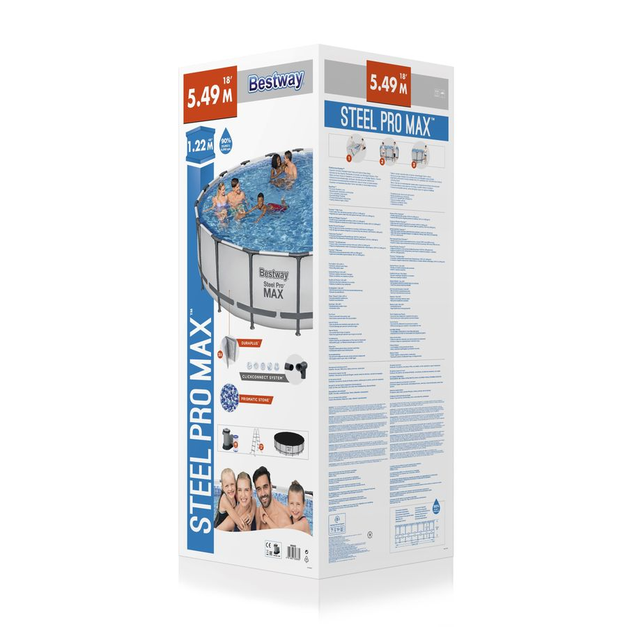 Бассейн каркасный BESTWAY Steel Pro Max 549х122см, круглый, Арт. 56462, превью