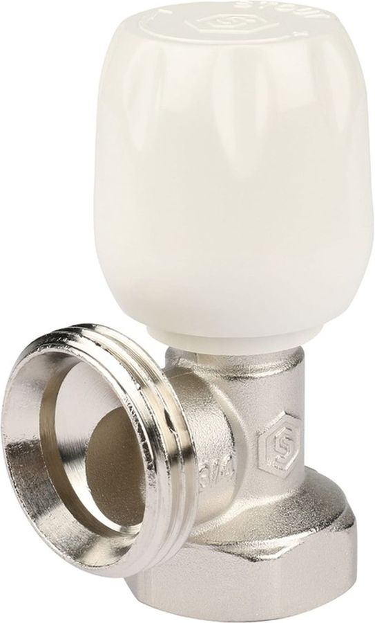 Клапан для радиатора латунь угловой 3/4" STOUT SVRs с неподъемным шпинделем, предпросмотр