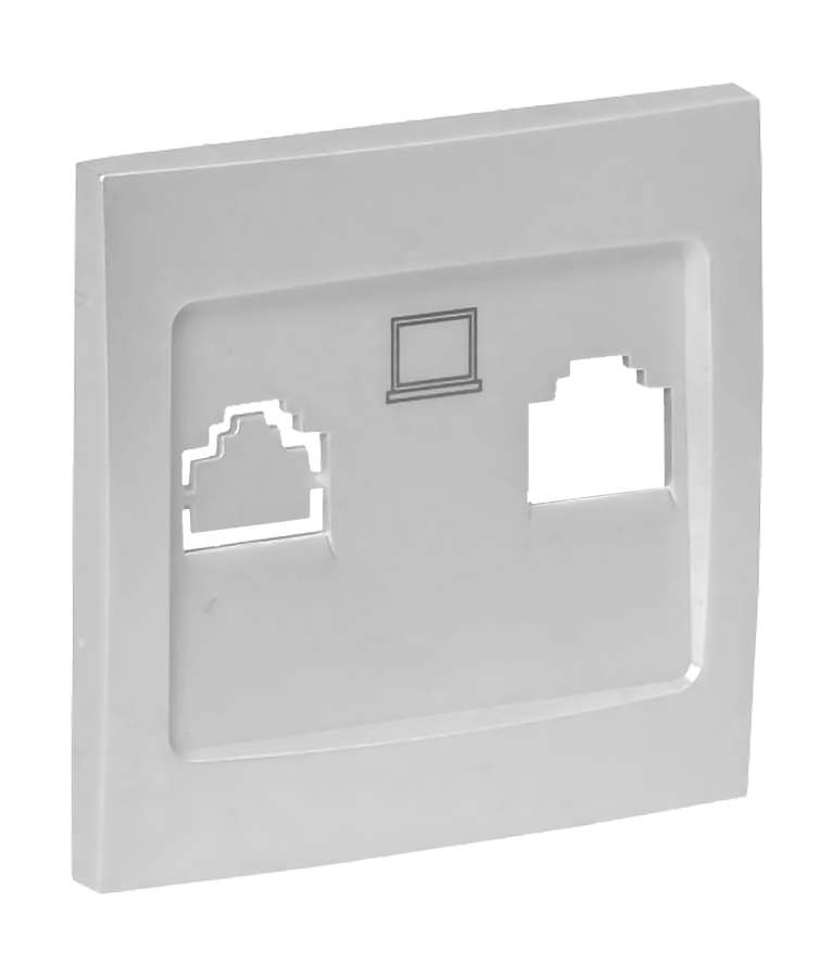 Панель лицевая ВАЛЕНСИЯ розетки RJ-45 1-местная сталь, превью