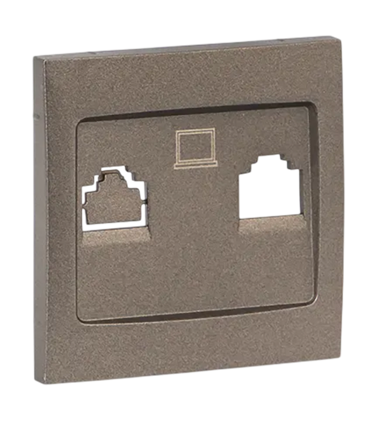 Розетка ВАЛЕНСИЯ EKF лицевая панель RJ-45 1-местная графит, превью