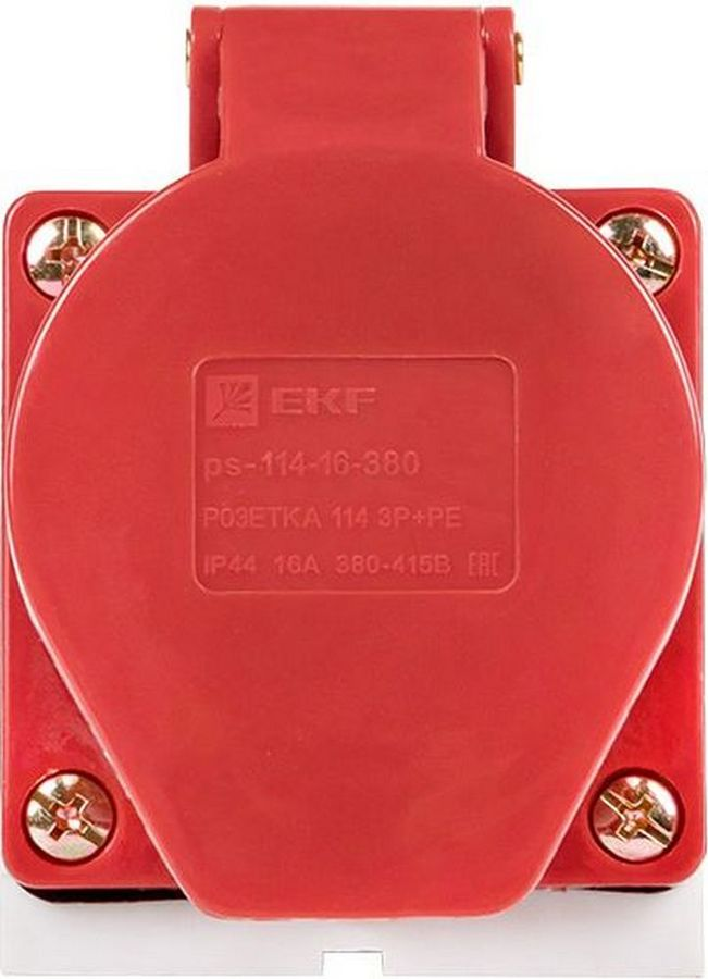 Розетка силовая EKF PROxima PS-114-16-380 красный, превью