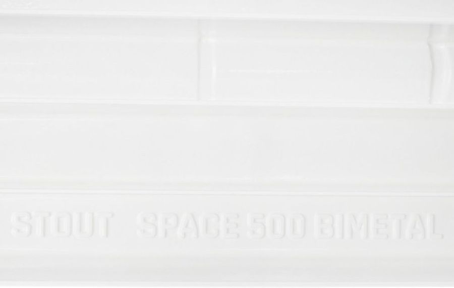 Радиатор биметаллический STOUT Space 500 12 секций боковое подключение RAL9016, предпросмотр