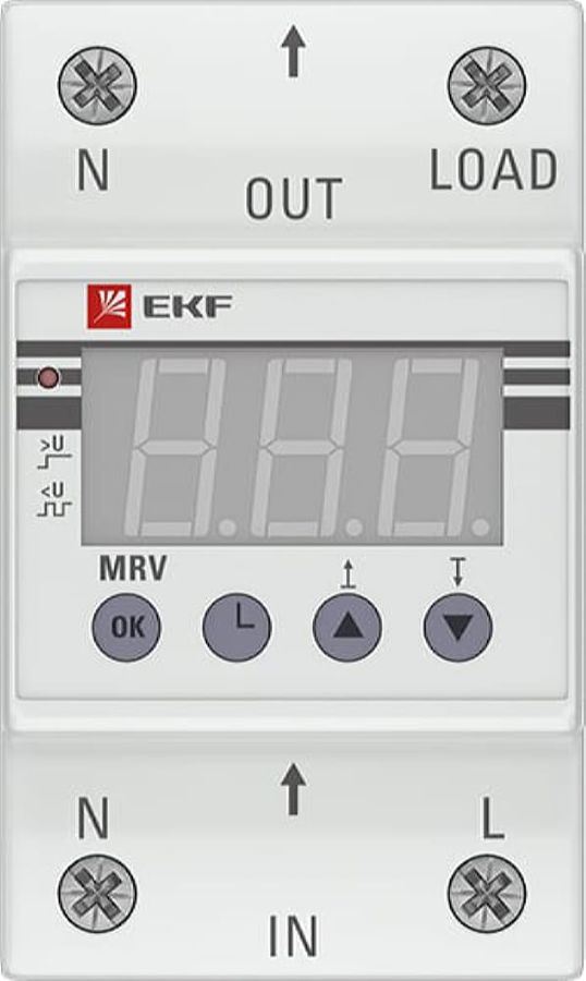 Реле напряжения EKF PROxima MRV 63A с дисплеем, предпросмотр