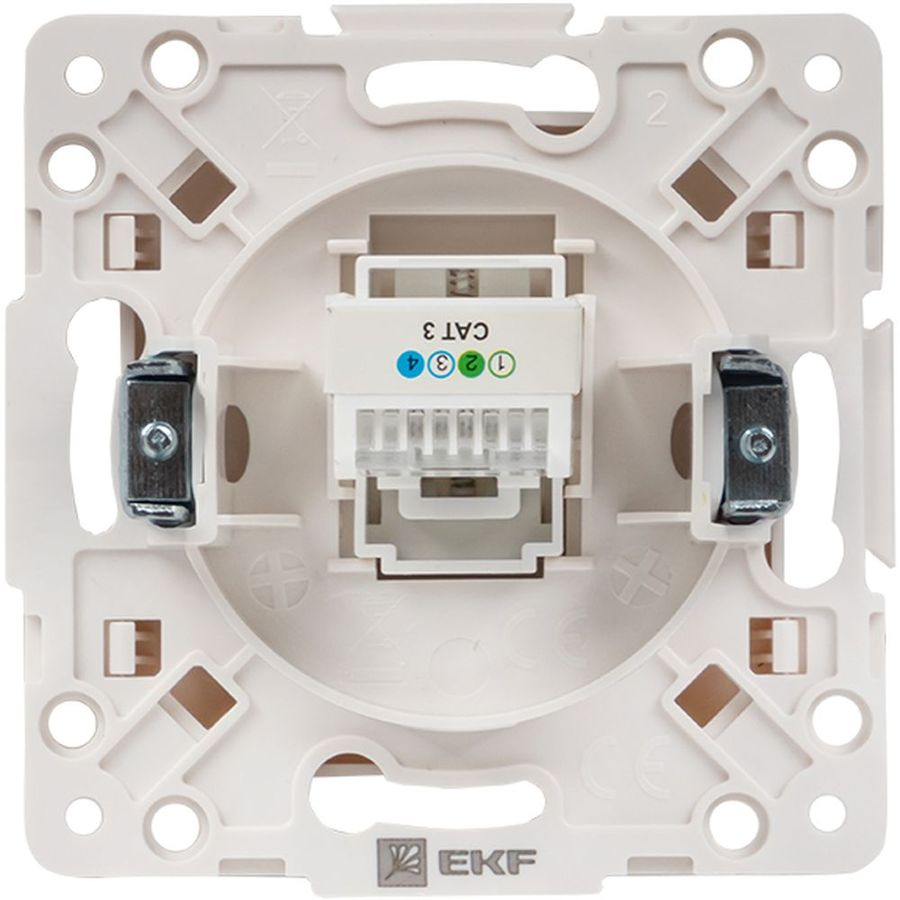 Розетка RJ-11 1 пост EKF Стокгольм/PROxima белый, предпросмотр
