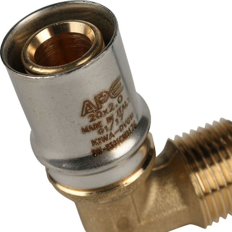 Угольник-переходник латунь STOUT 20xR 1/2", предпросмотр