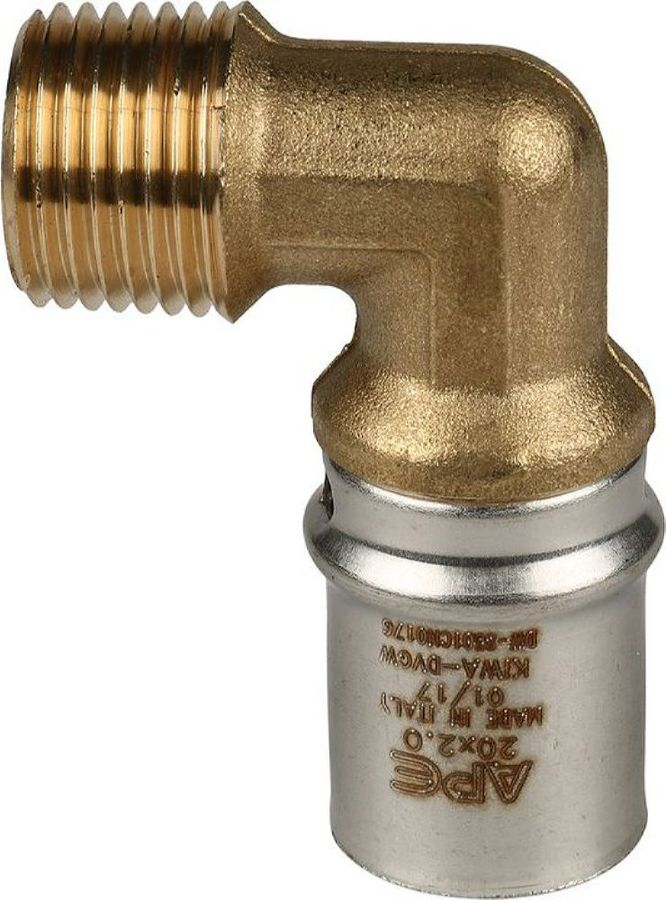 Угольник-переходник латунь STOUT 20xR 1/2", превью