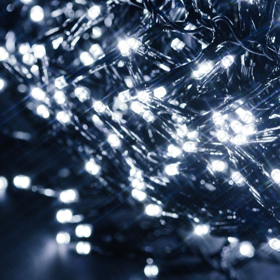 Гирлянда универсальная мишура 1000 LED белый холодный 15 м, предпросмотр