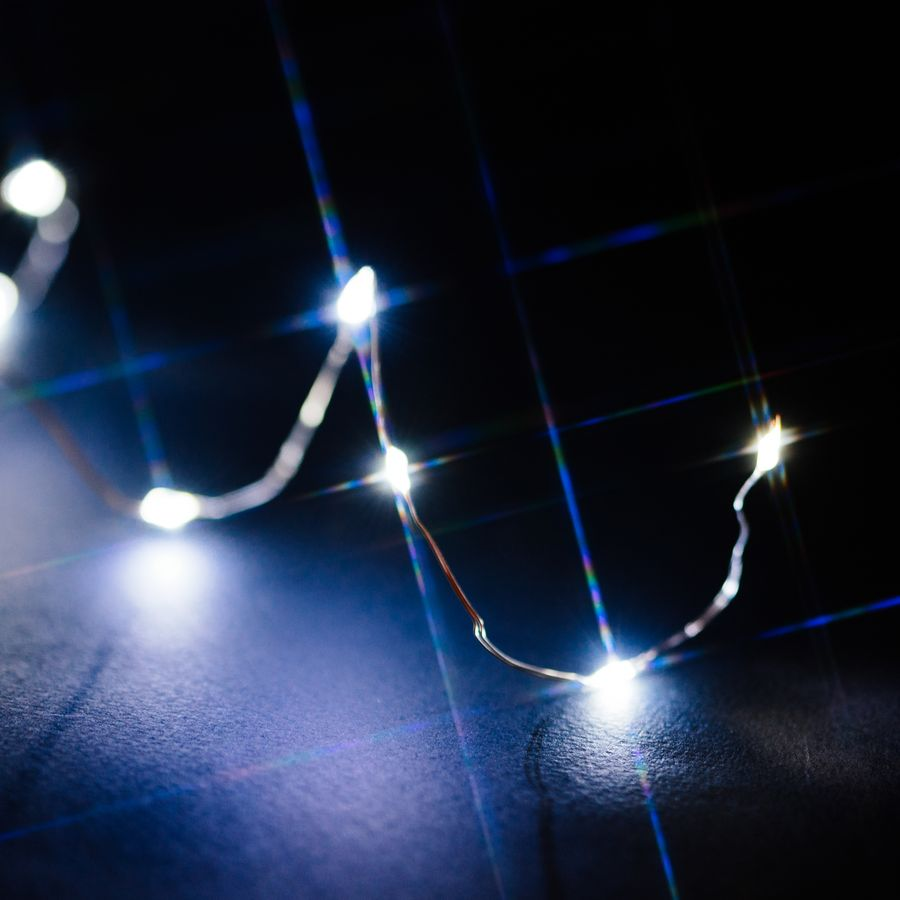 Гирлянда внутренняя нить  20 LED белый 1 м, превью