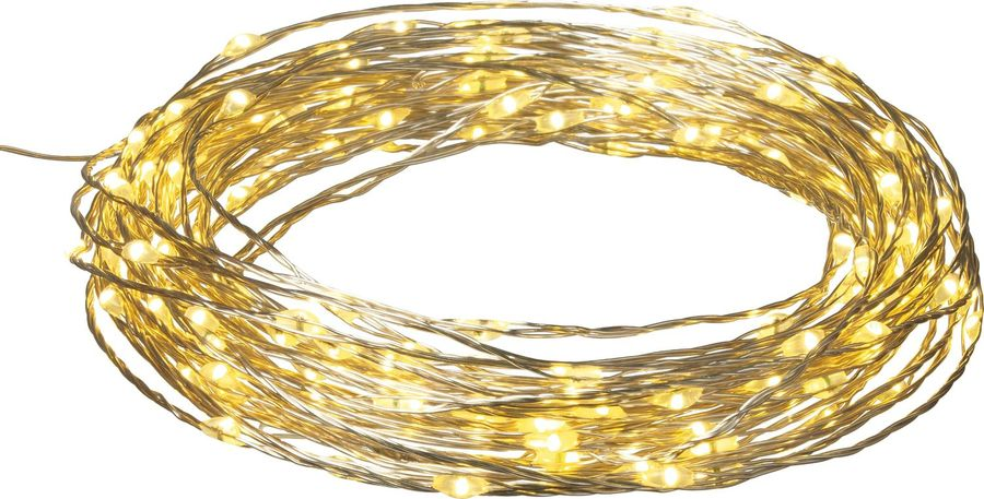 Гирлянда нить 160 LED теплый белый 8 м, предпросмотр
