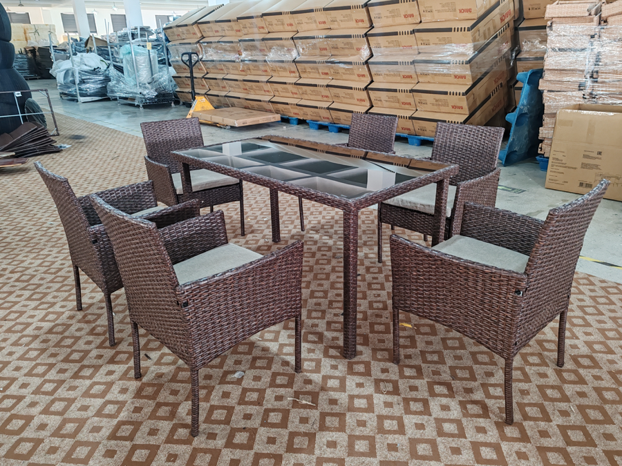 Набор мебели KD Rattan 6 кресел и стол искусственный ротанг, Арт. JS-R005, превью