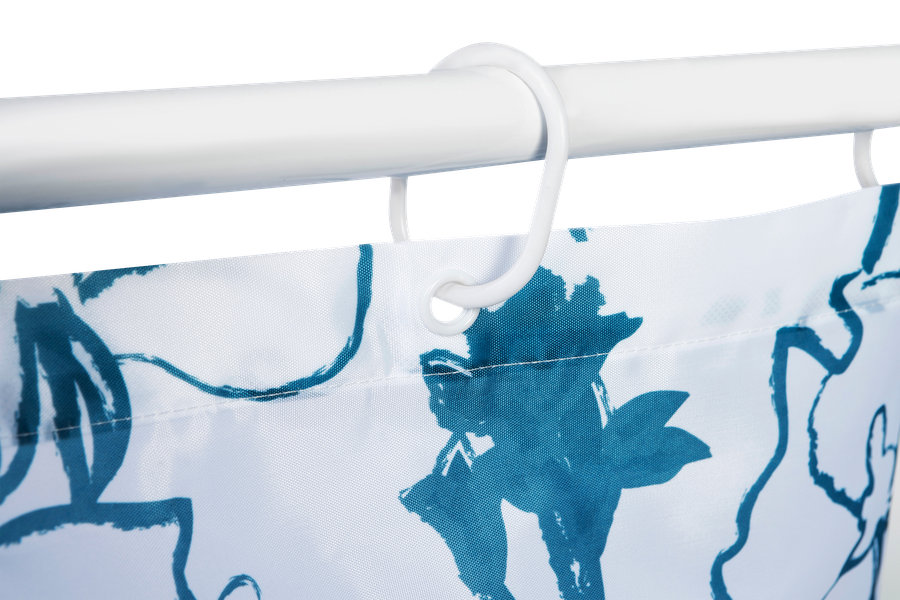 Штора для ванной AQUA-RIVUS Вуаль, 180х180см, бело-синяя, предпросмотр