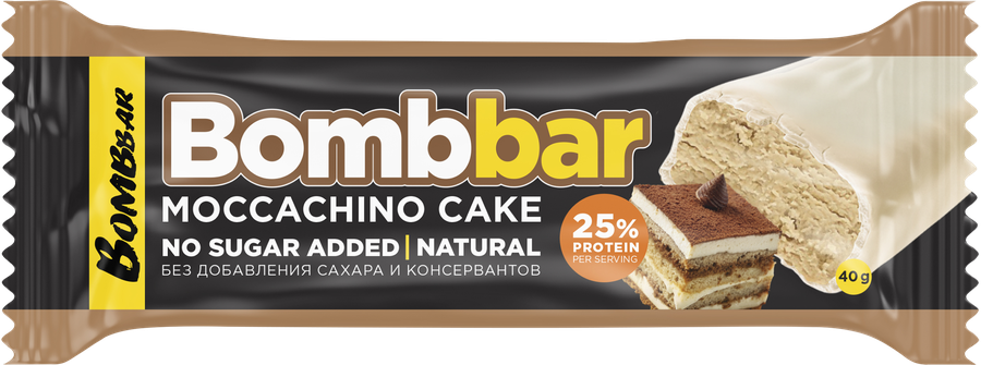 Батончики протеиновые BOMBBAR Торт Моккачино, глазированный, 12х40г, превью