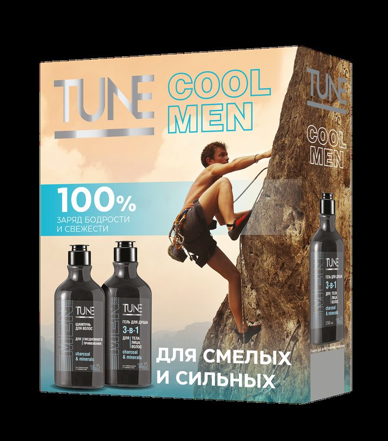 Подарочный набор для мужчин TUNE MEN: Гель для душа и Шампунь для волос, превью