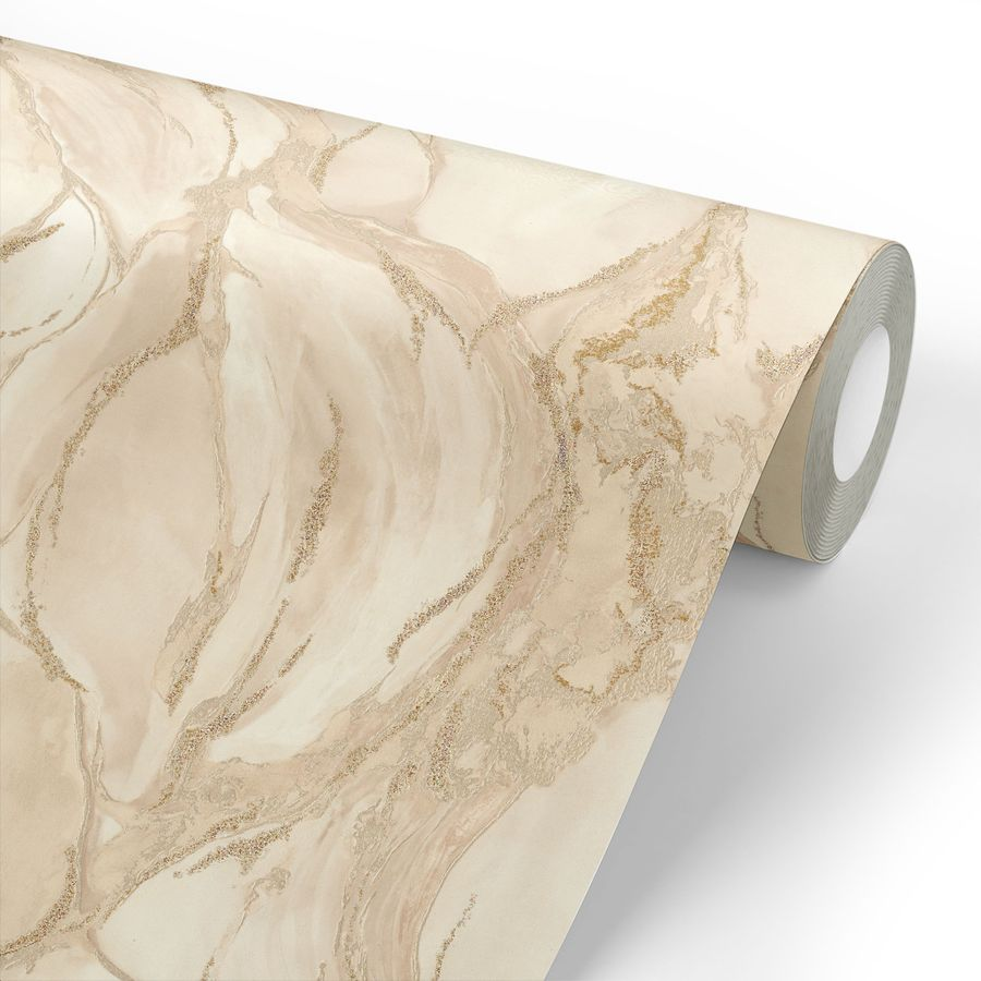 Обои EURO DECOR MINERAL Винил/флиз 7222-17 бежевый 1,06Х10,05м, предпросмотр