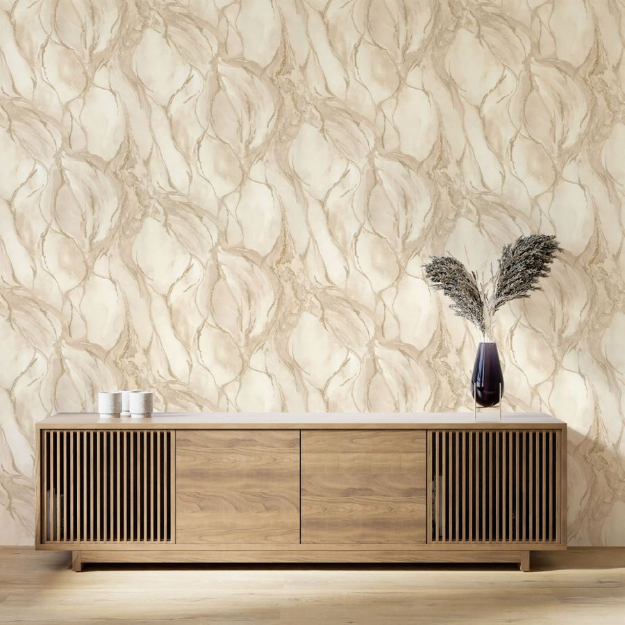 Обои EURO DECOR MINERAL Винил/флиз 7222-17 бежевый 1,06Х10,05м, превью