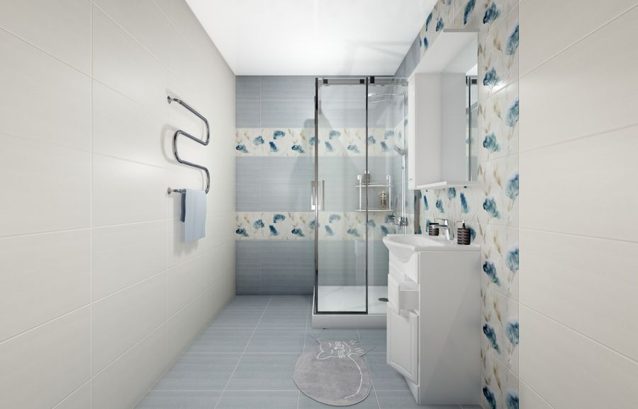 Декор Azori Aura Marfil Floris бежевый 63х31,5 см, предпросмотр