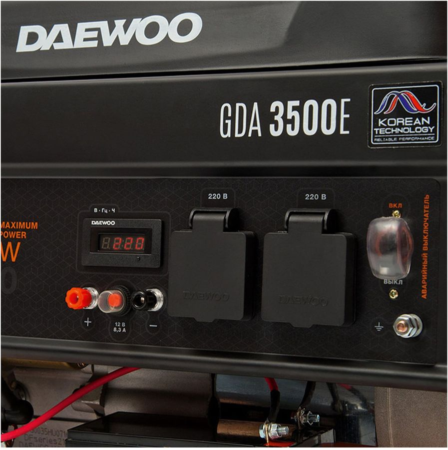 Бензиновый генератор DAEWOO GDA 3500E 220B 3,2 кВт 18 л, превью