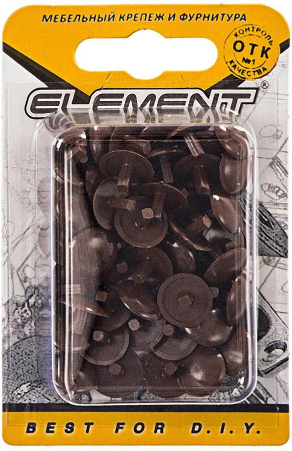 Мебельная заглушка Element пластик дуб 5 мм 50 шт, предпросмотр