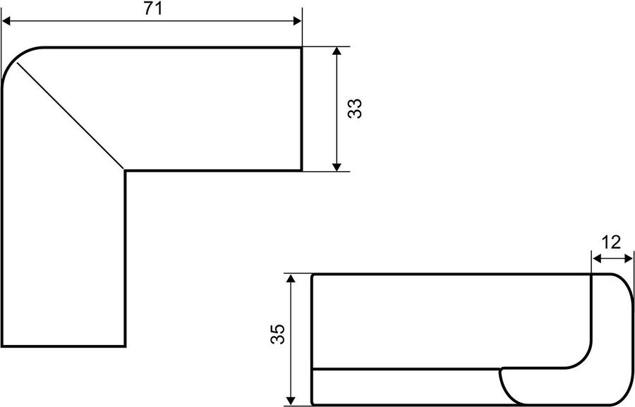 Защитный уголок Palladium BS 4625 бежевый 4 шт, превью