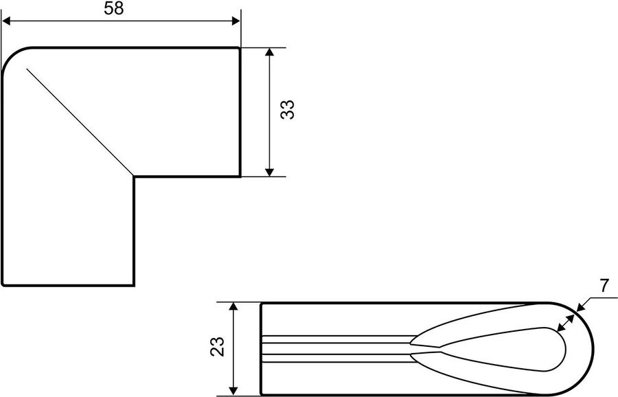 Защитный уголок Palladium BS 4628 бежевый 4 шт, предпросмотр