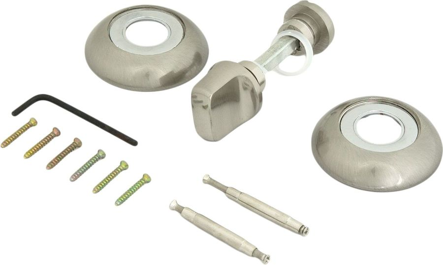 Дверная накладка-фиксатор Palladium R SN/CP BK матовый никель-хром, превью