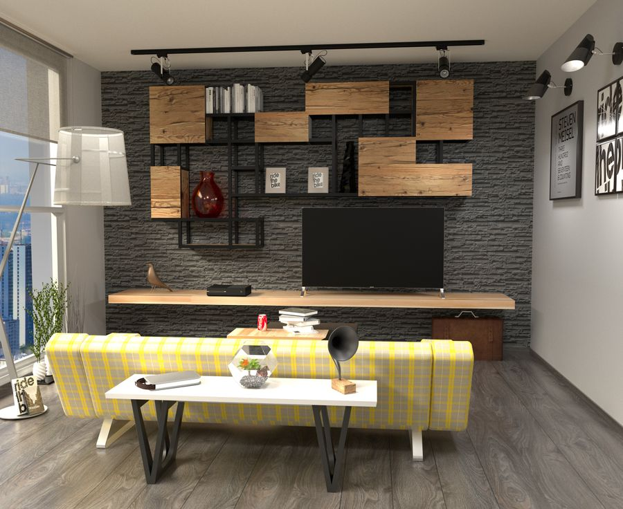 Гипсовая плитка Monte Alba Айлэнд серая 38x9,5 см, превью