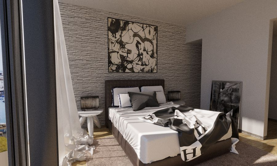 Гипсовая плитка Monte Alba Айлэнд белая 38x9,5 см, превью