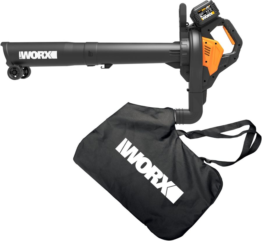 Воздуходувка-пылесос аккумуляторный WORX 2x4Ач, с акб и з/у, wg583e, предпросмотр